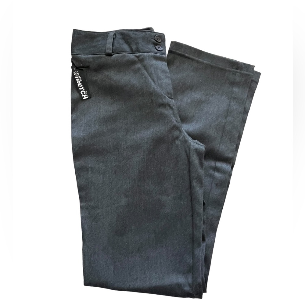NWT Express Grey Stretch Twill Straight Leg Pants Size 1/2